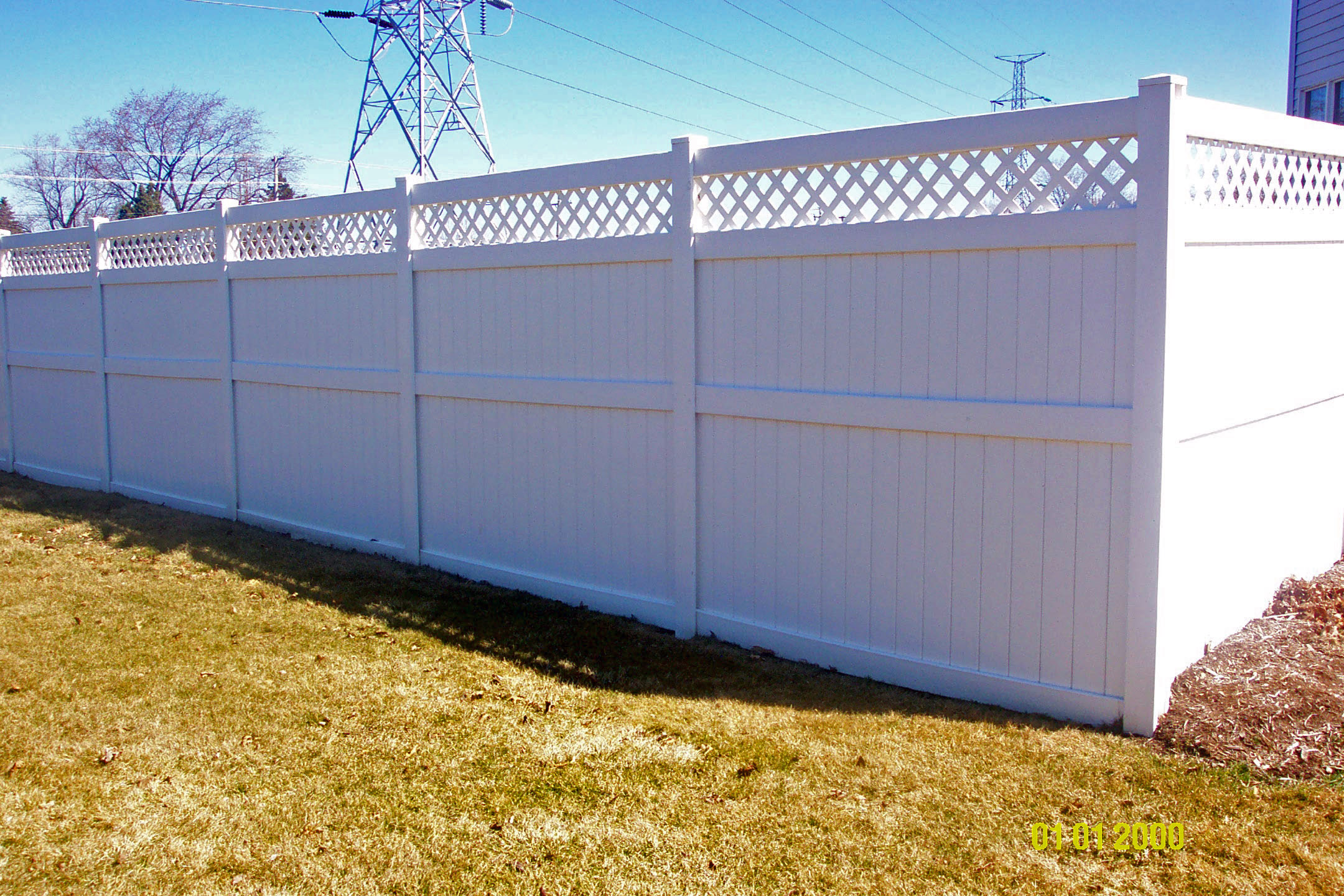 White PVC Privacy Fence installed by Durabilt Fence