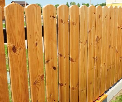 Close up on Wooden Fence Door.Wood Fence - Wood Fencing