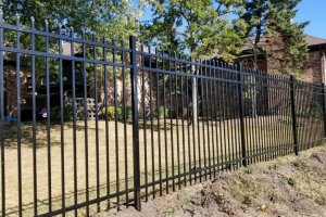 Black Wrought Iron Fence, in Glenview, Illinois
