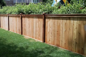 cedar wood fence installed in Libertyville, illinois
