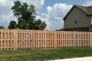 woof fence installed at home in Buffalo Grove, Illinois