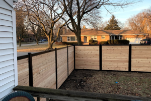 horizontal wood privacy fence in arlington heights, illinois